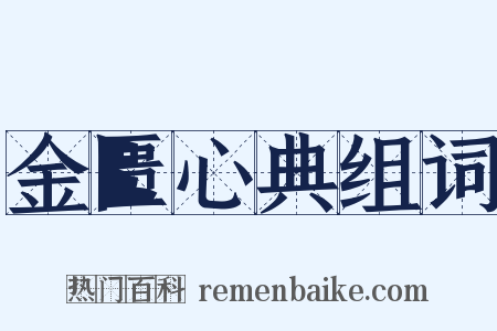 金匮心典组词是什么意思的图片